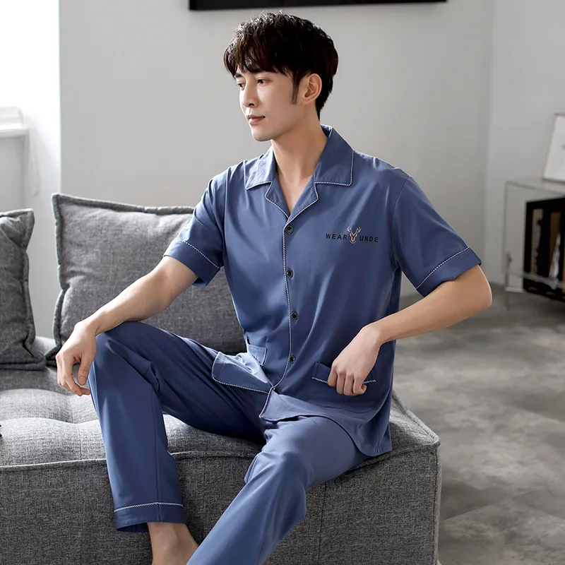 FENTENGCARE Pajama Set Men's Dodger Blue-1