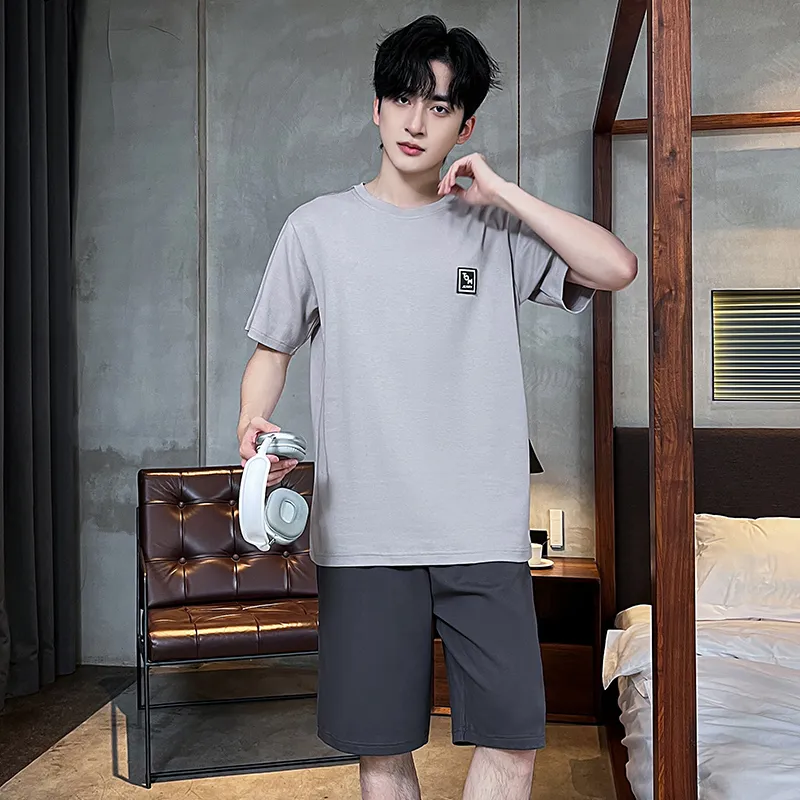 FENTENGCARE Pajama Set Men's Gray-1