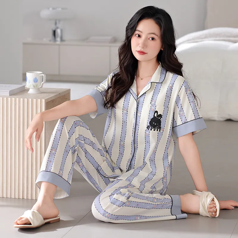 FENTENGCARE Pajama Set Women's Steel Blue-2