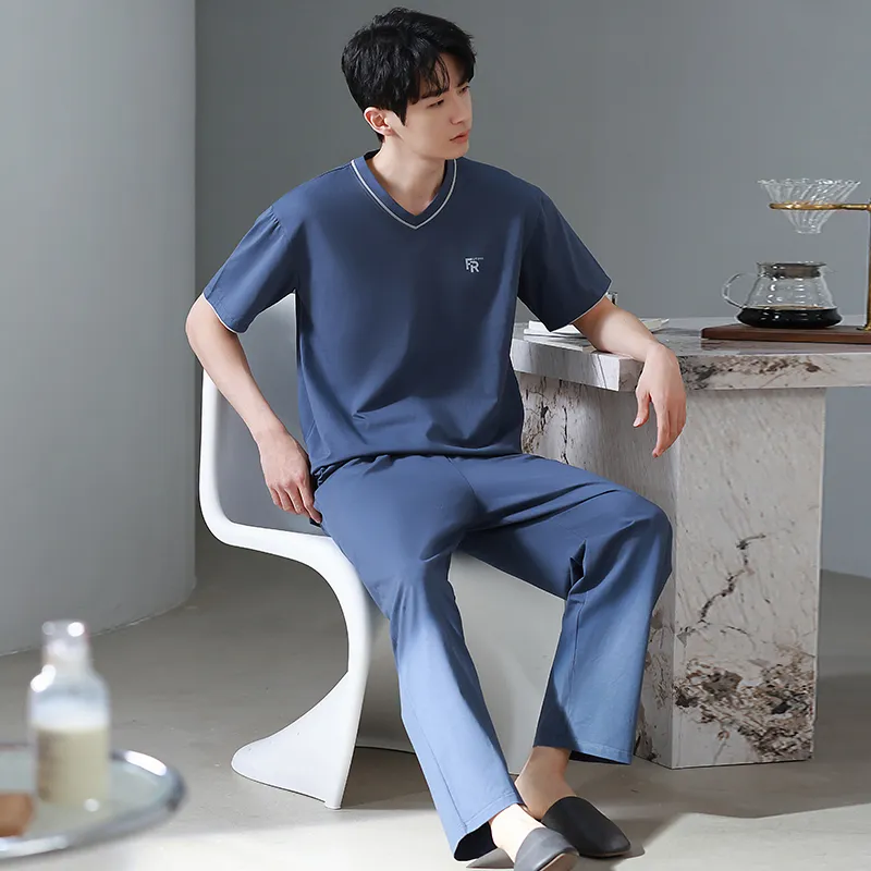 FENTENGCARE Pajama Set Men's Dodger Blue-5