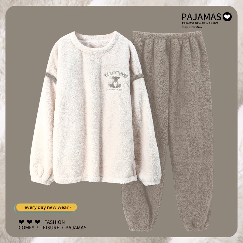 FENTENGCARE Pajama Set Men's Apricot-1