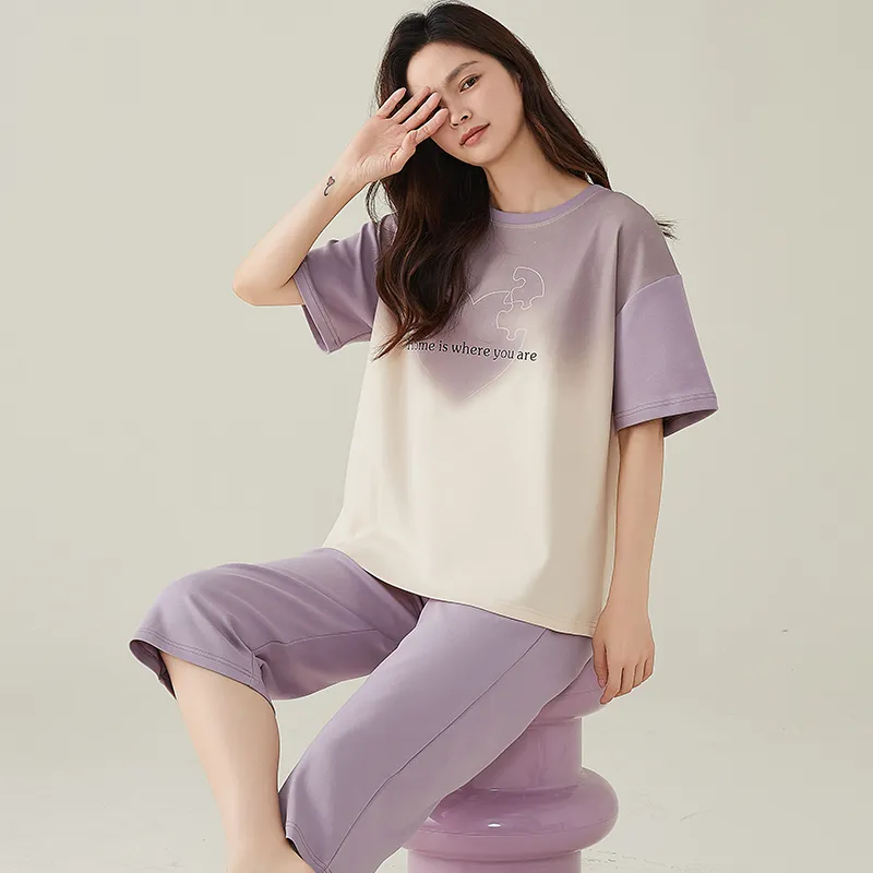 FENTENGCARE Pajama Set Women's Violet-4