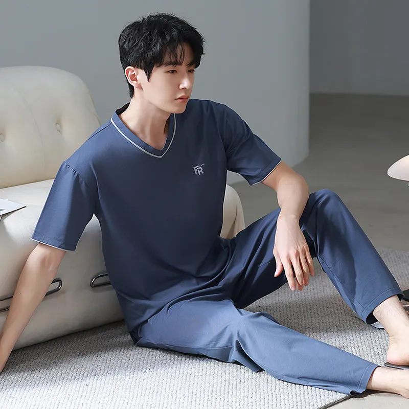 FENTENGCARE Pajama Set Men's Dodger Blue-3