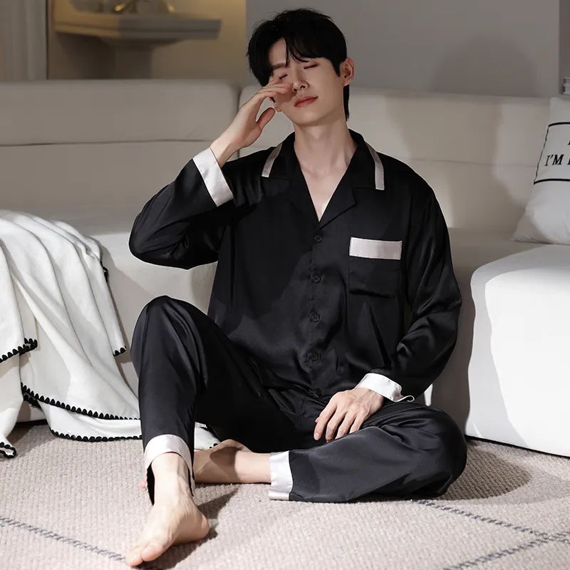 FENTENGCARE Pajama Set Men's Black-4