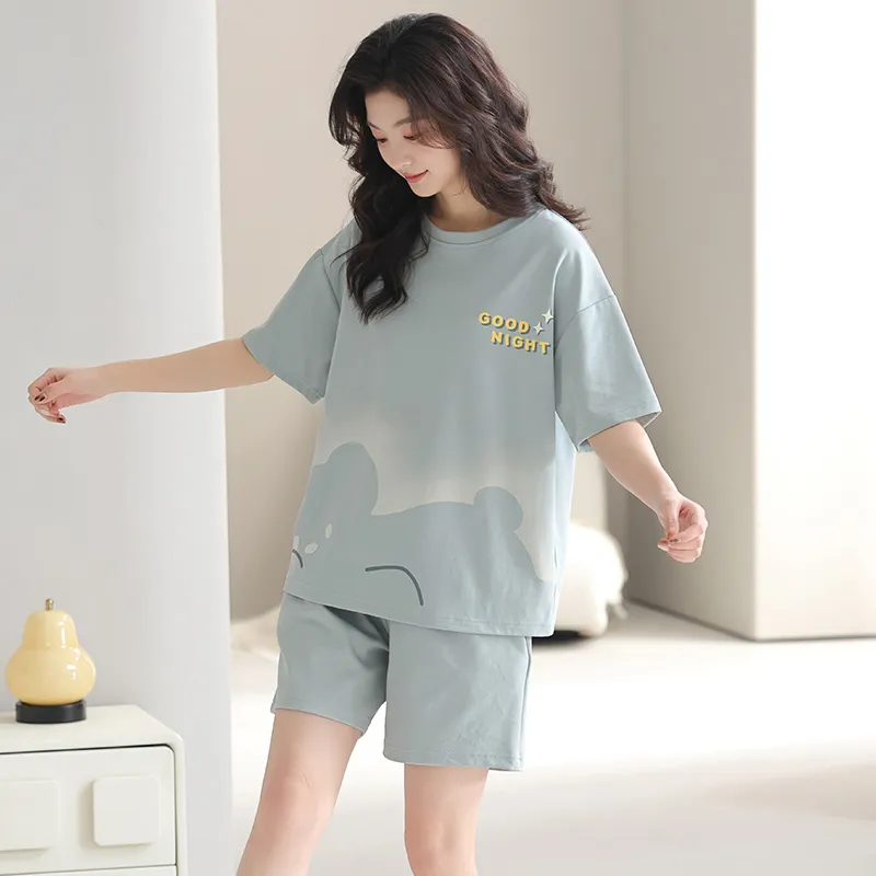 FENTENGCARE Pajama Set Women's Lake Blue-2