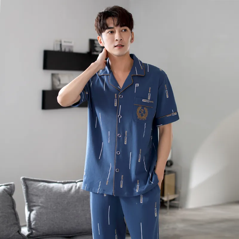 FENTENGCARE Pajama Set Men's Dodger Blue-6