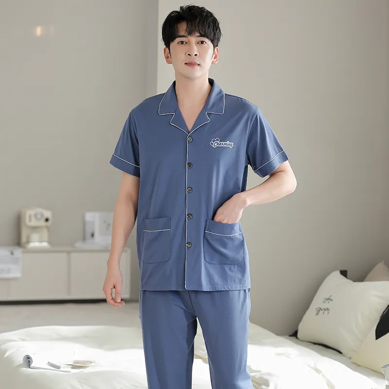 FENTENGCARE Pajama Set Men's Dodger Blue-6