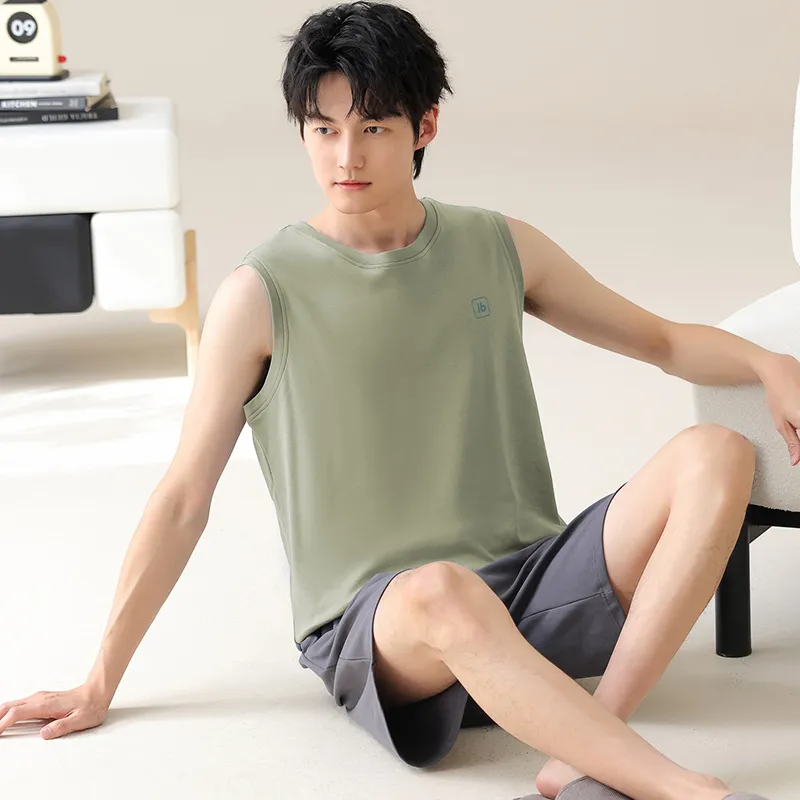 FENTENGCARE Pajama Set Men's Olive-2