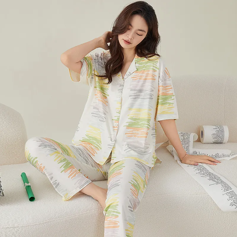 FENTENGCARE Pajama Set Women's Apricot-4