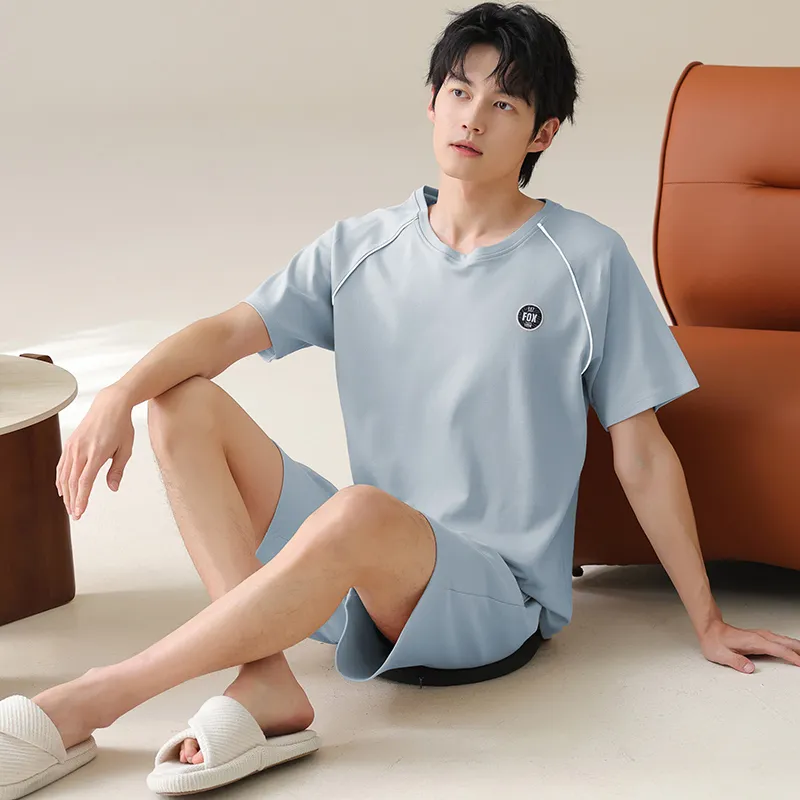 FENTENGCARE Pajama Set Men's Sky Blue-4