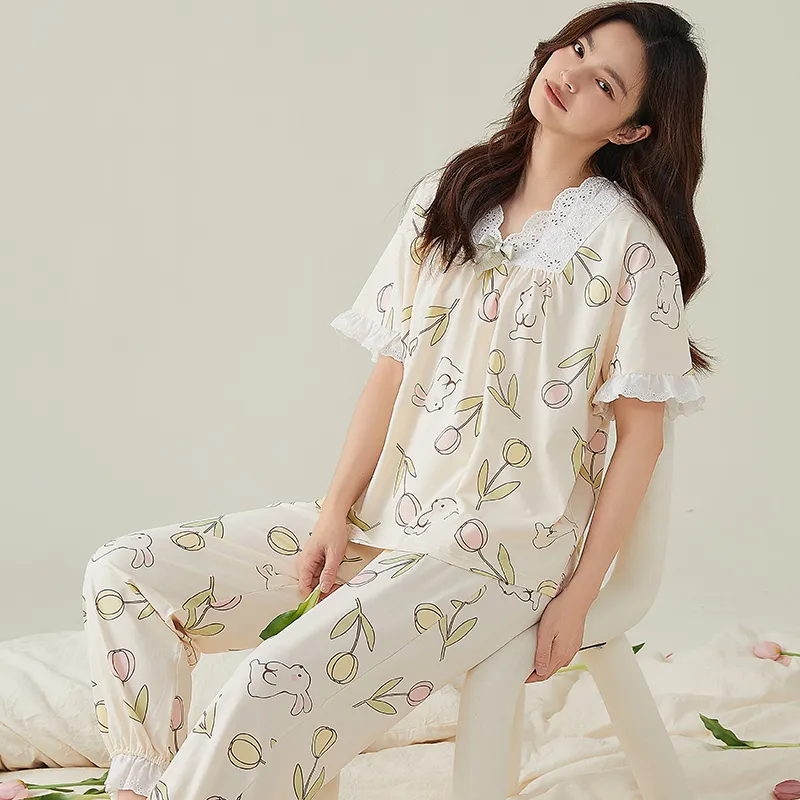 FENTENGCARE Pajama Set Women's White-3