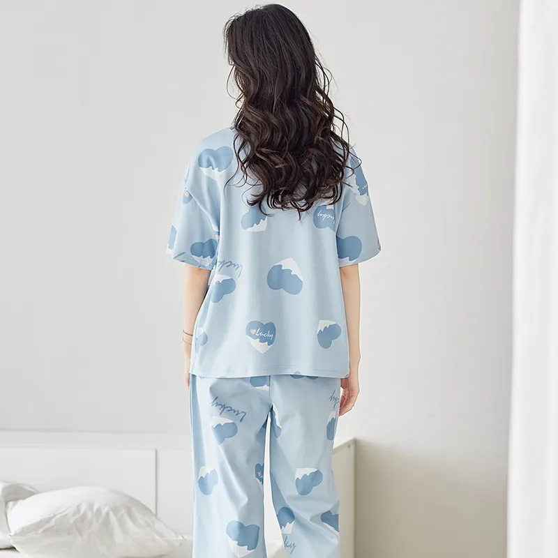 FENTENGCARE Pajama Set Women's Sky Blue-1