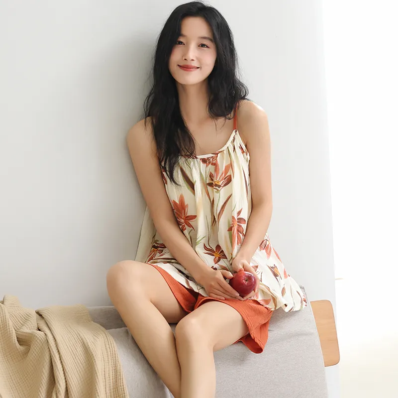 FENTENGCARE Pajama Set Women's Coral-5