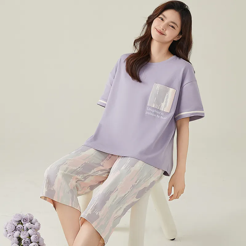 FENTENGCARE Pajama Set Women's Violet-4