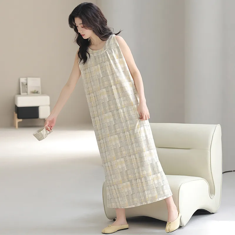 FENTENGCARE Nightgown Women's Apricot-2