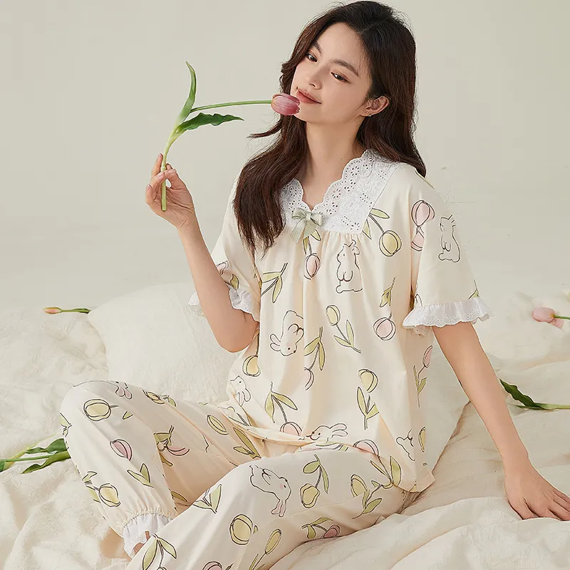 FENTENGCARE Pajama Set Women's White-1