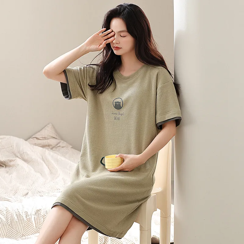 FENTENGCARE Nightgown Women's Olive-6