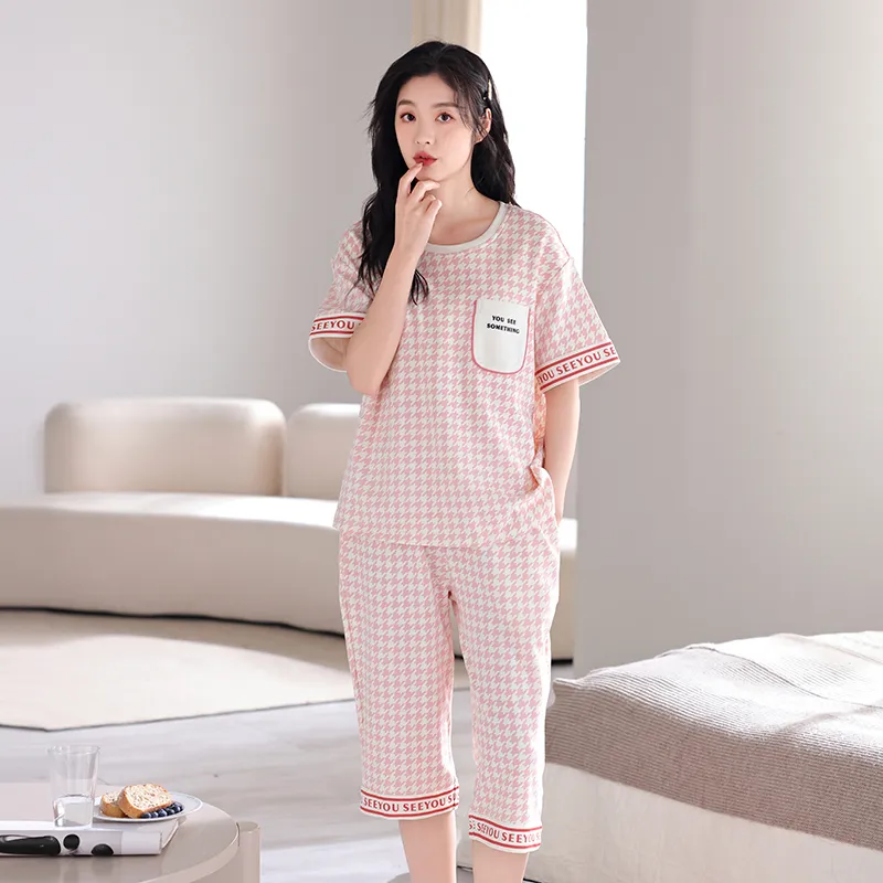 FENTENGCARE Pajama Set Women's Peach-3