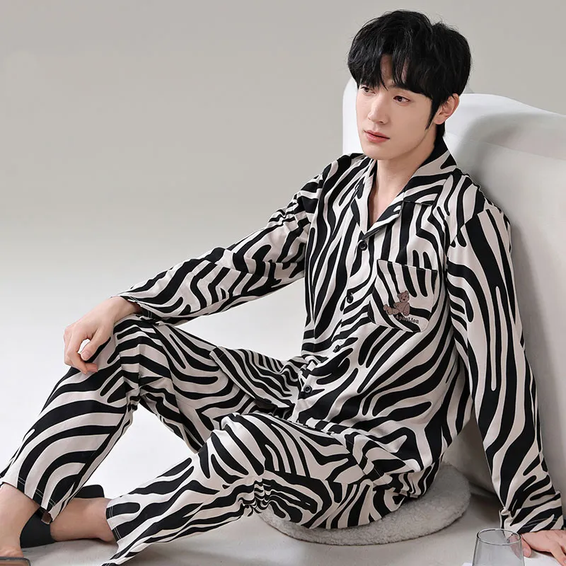 FENTENGCARE Pajama Set Men's Black-6