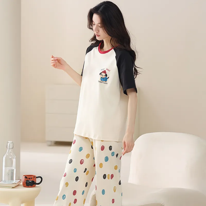 FENTENGCARE Pajama Set Women's Apricot-4