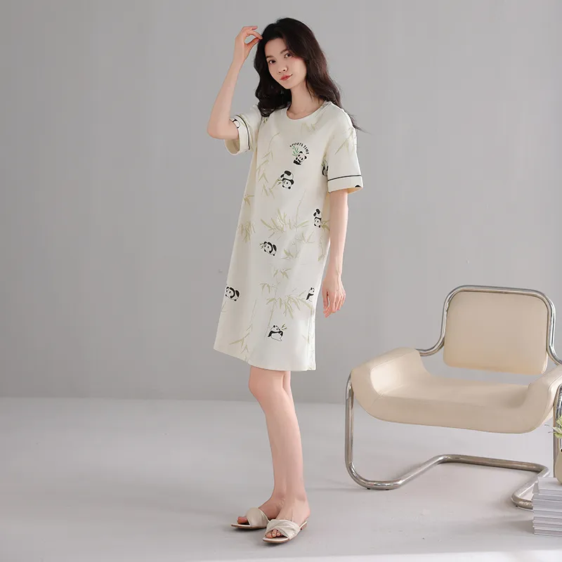 FENTENGCARE Nightgown Women's Apricot-3