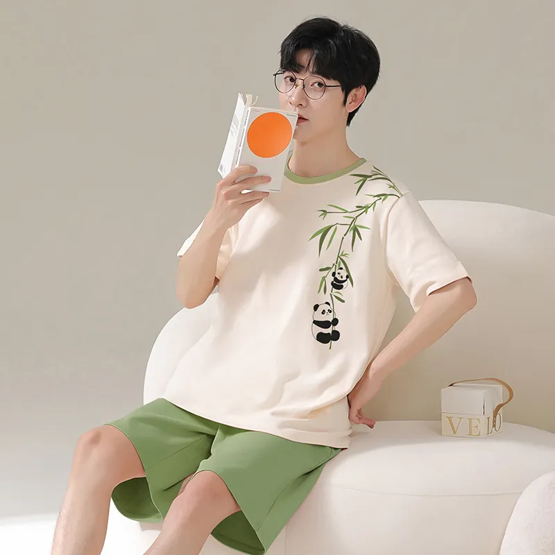 FENTENGCARE Pajama Set Men's White-3