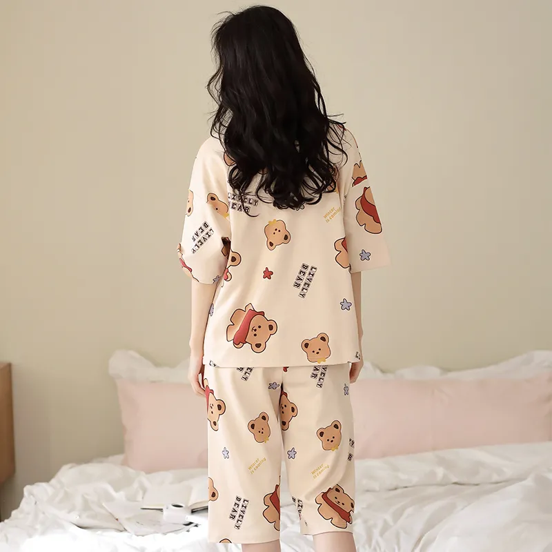 FENTENGCARE Pajama Set Women's Apricot-1