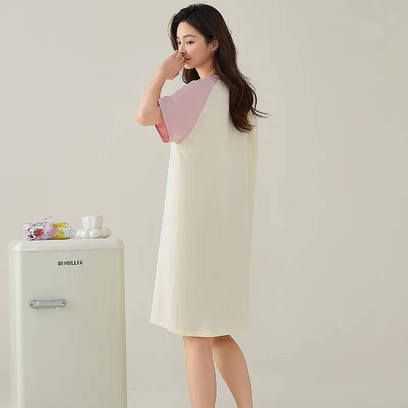 FENTENGCARE Nightgown Women's White-7