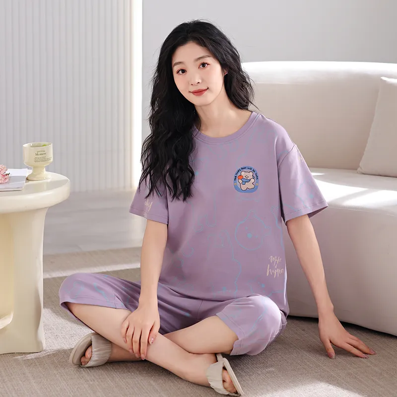 FENTENGCARE Pajama Set Women's Violet-4