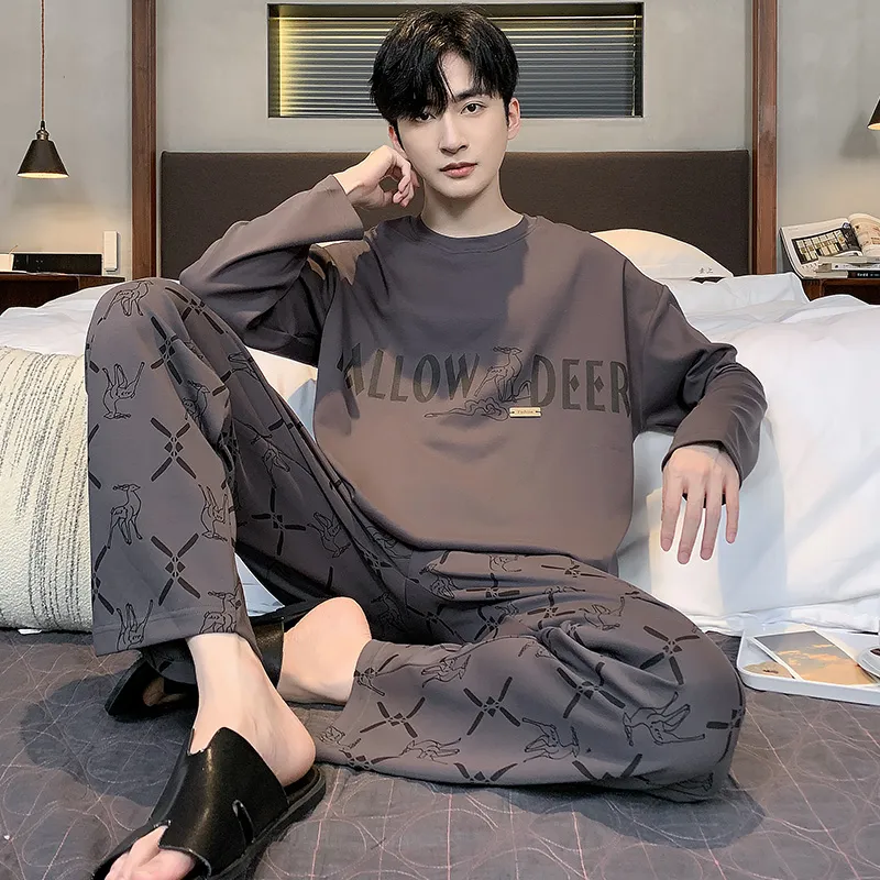 FENTENGCARE Pajama Set Men's Gray-2