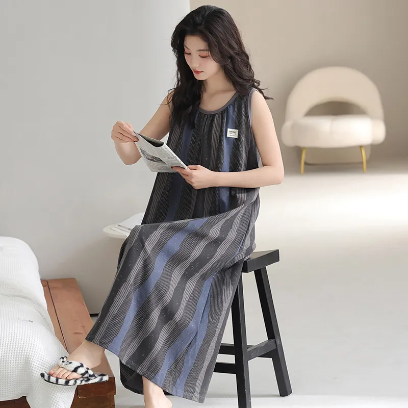 FENTENGCARE Nightgown Women's Gray-5