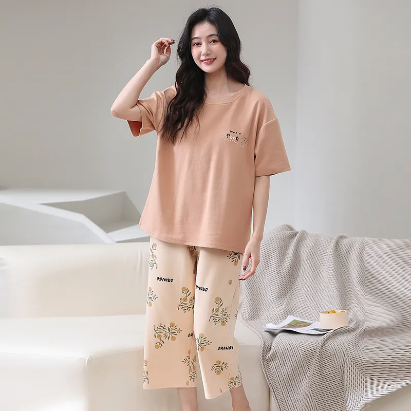 FENTENGCARE Pajama Set Women's Coral-2