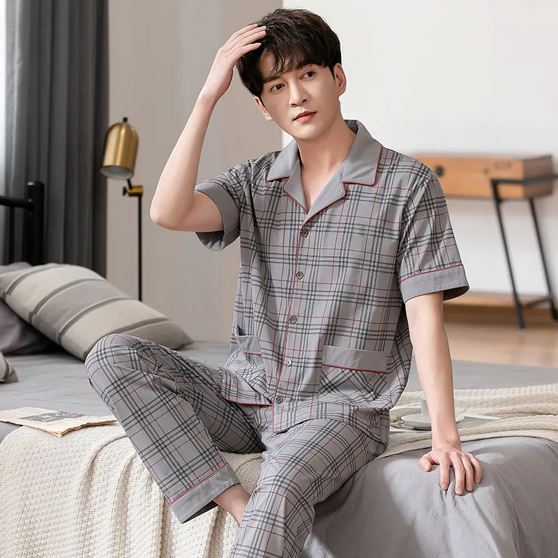 FENTENGCARE Pajama Set Men's Gray-4