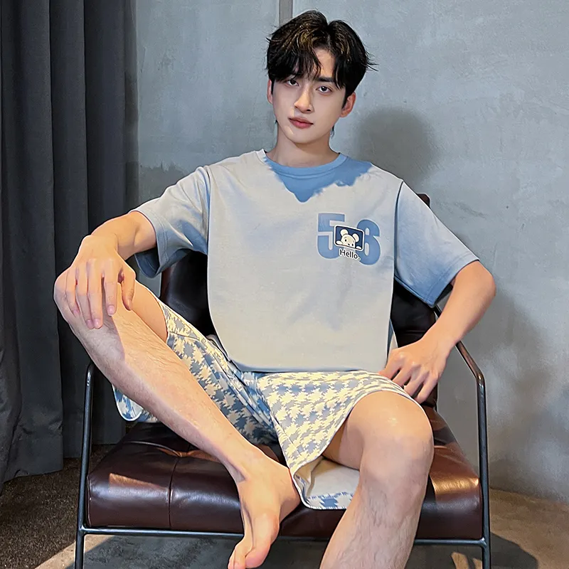 FENTENGCARE Pajama Set Men's Sky Blue-4