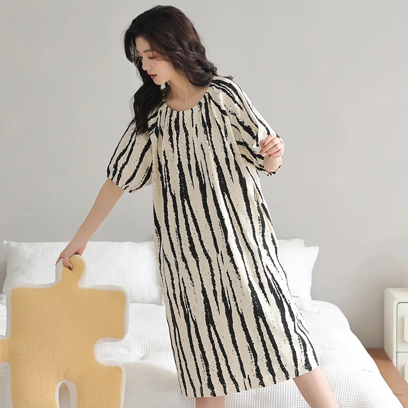 FENTENGCARE Nightgown Women's Apricot-2