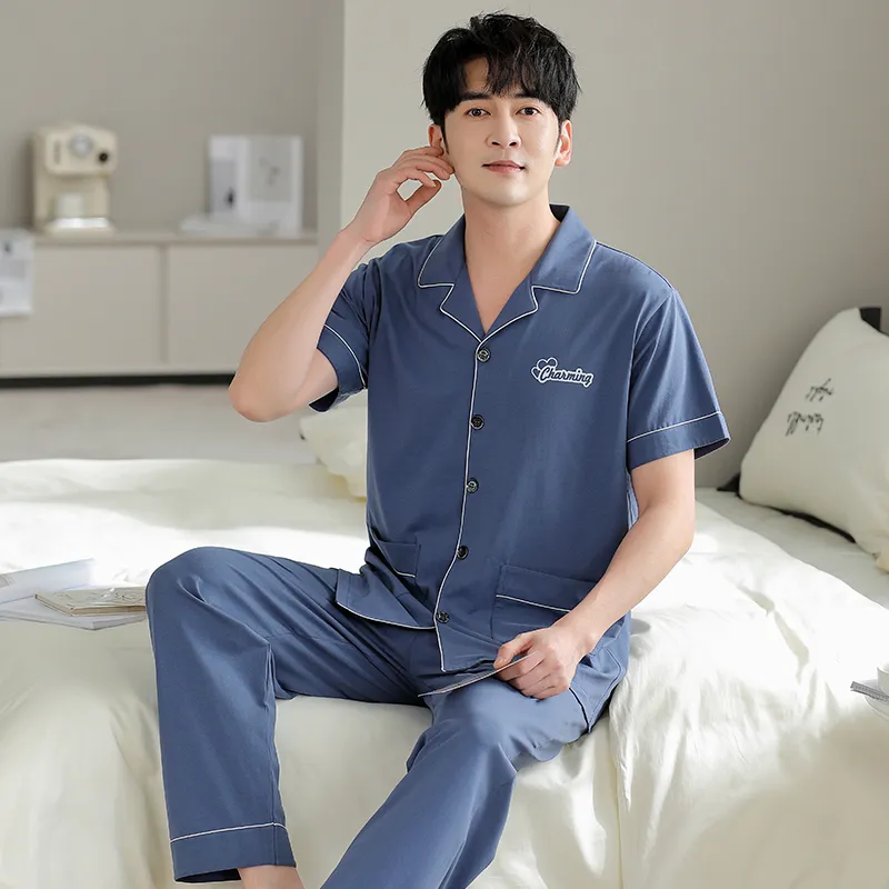 FENTENGCARE Pajama Set Men's Dodger Blue-2