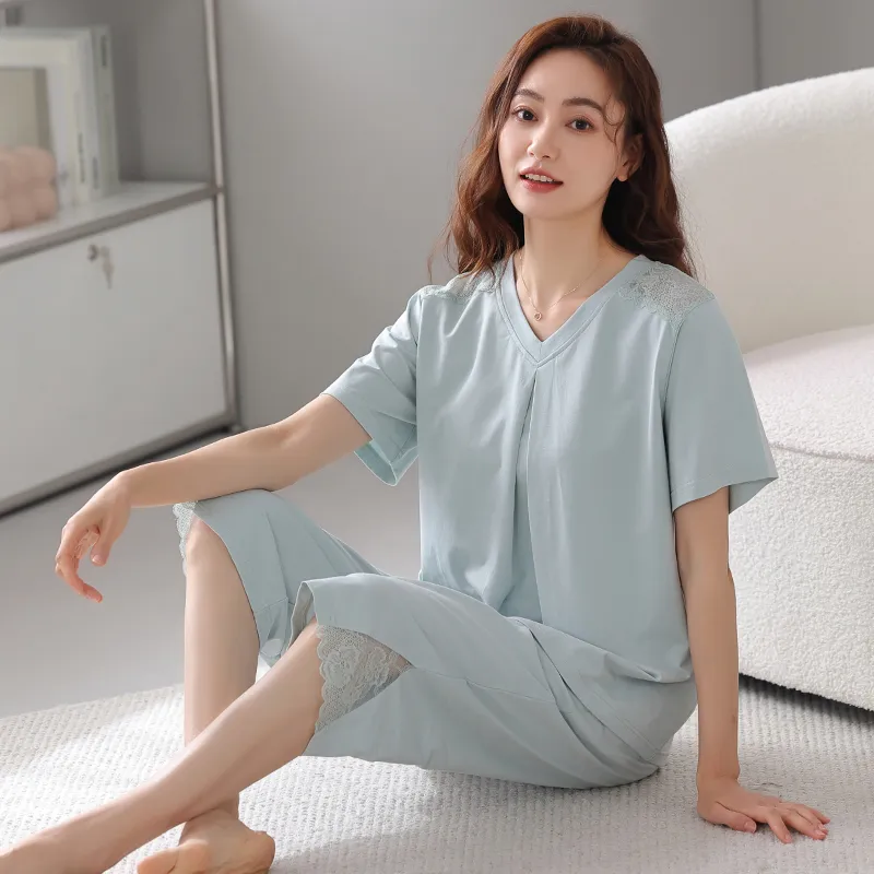FENTENGCARE Pajama Set Women's Teal-2