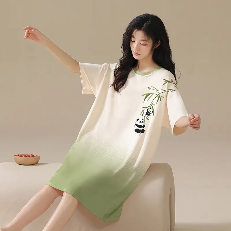 FENTENGCARE Nightgown Women's White-4