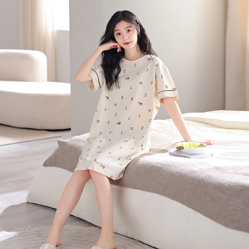FENTENGCARE Nightgown Women's Khaki-3