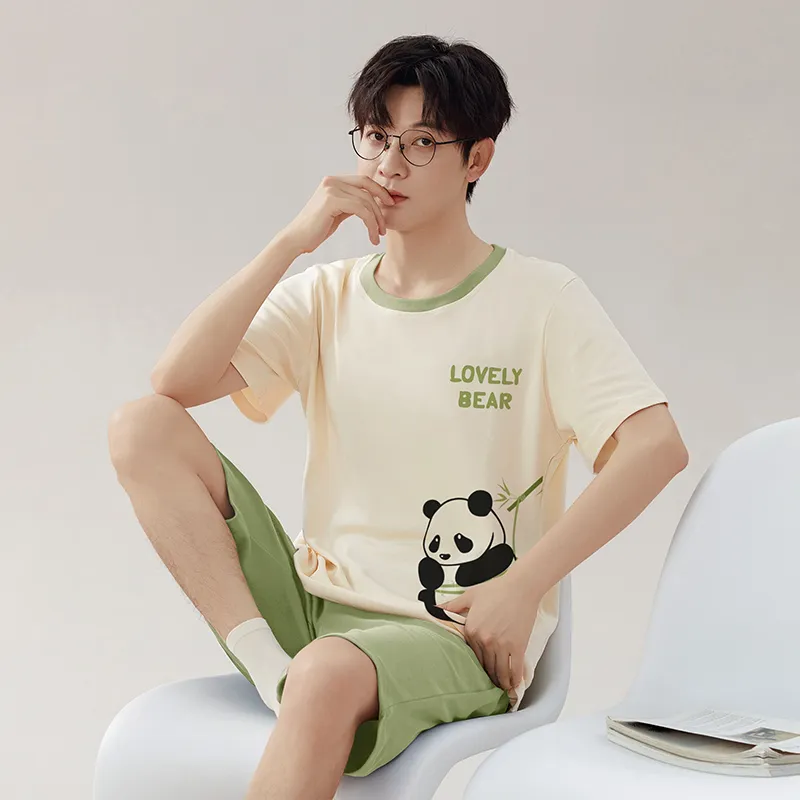 FENTENGCARE Pajama Set Men's White-2