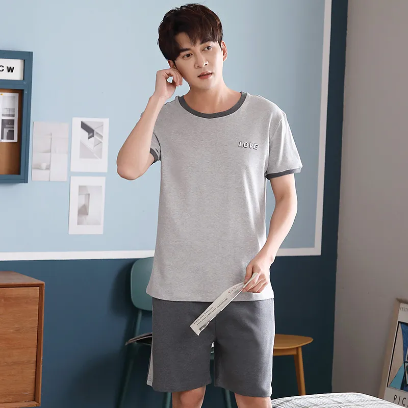 FENTENGCARE Pajama Set Men's Gray-2