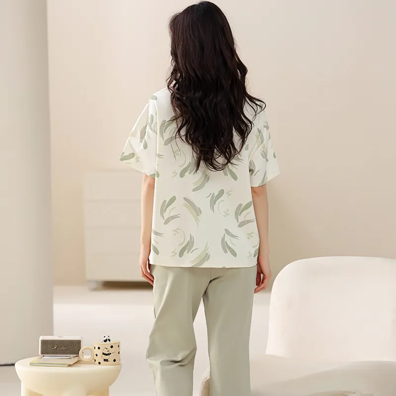 FENTENGCARE Pajama Set Women's White-5