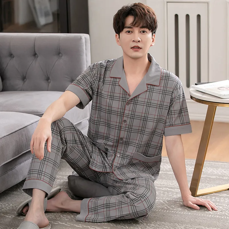 FENTENGCARE Pajama Set Men's Gray-2