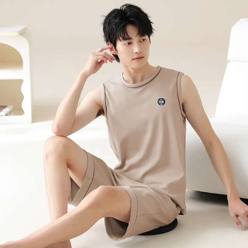 FENTENGCARE Pajama Set Men's Khaki-3