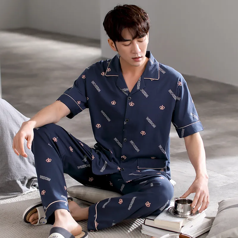 FENTENGCARE Pajama Set Men's Dodger Blue-4