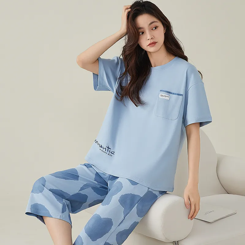FENTENGCARE Pajama Set Women's Sky Blue-2