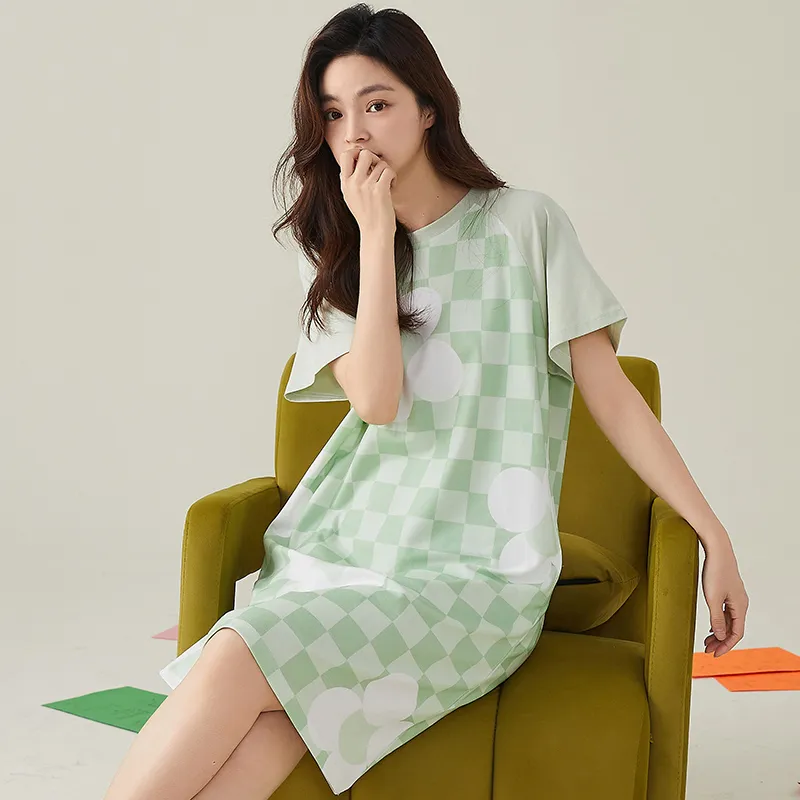 FENTENGCARE Nightgown Women's Green-2