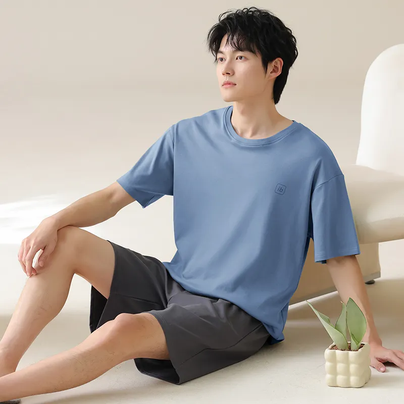 FENTENGCARE Pajama Set Men's Dodger Blue-1