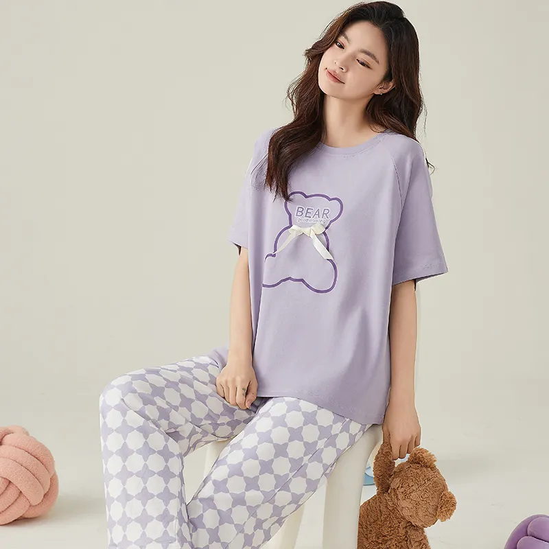 FENTENGCARE Pajama Set Women's Violet-2