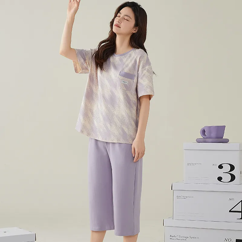 FENTENGCARE Pajama Set Women's Violet-5